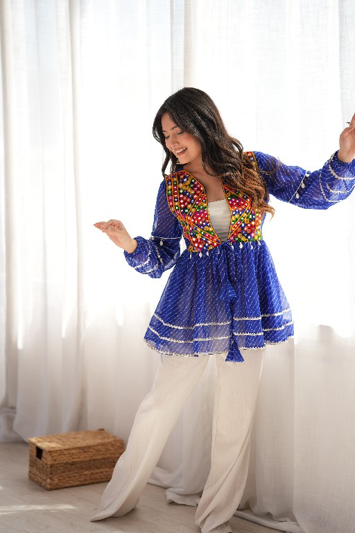 SP SERIES D.NO SP-95 WHOLESALE READYMADE HEAVY FAUX GEORGETTE FESTIVE WEAR KEDIYA STYLE SHORT TOP FOR WOMEN ONLINE