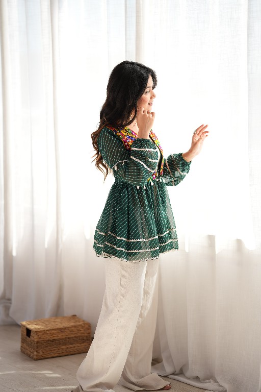 SP SERIES D.NO SP-95 WHOLESALE READYMADE HEAVY FAUX GEORGETTE FESTIVE WEAR KEDIYA STYLE SHORT TOP FOR WOMEN ONLINE