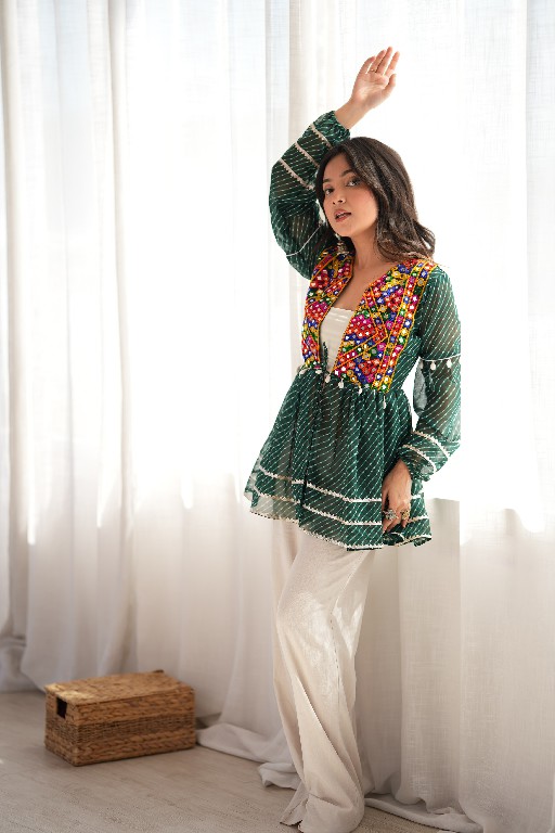 SP SERIES D.NO SP-95 WHOLESALE READYMADE HEAVY FAUX GEORGETTE FESTIVE WEAR KEDIYA STYLE SHORT TOP FOR WOMEN ONLINE