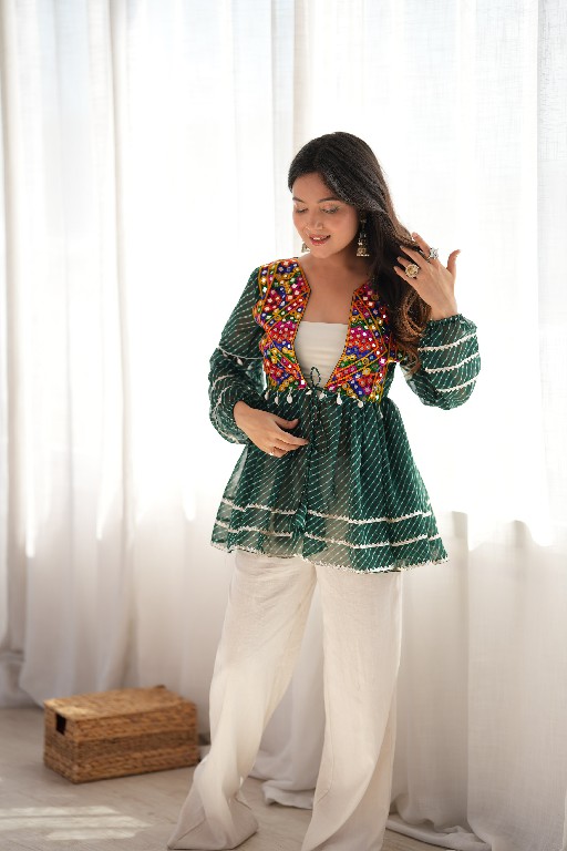 SP SERIES D.NO SP-95 WHOLESALE READYMADE HEAVY FAUX GEORGETTE FESTIVE WEAR KEDIYA STYLE SHORT TOP FOR WOMEN ONLINE