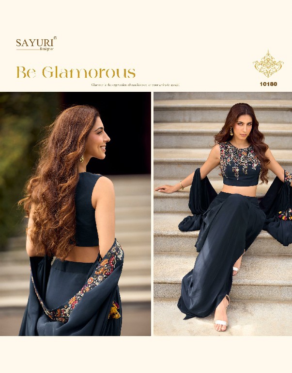 GAUHAR BY SAYURI DESIGNER WHOLESALE READYMADE REAL CREP SILK LATEST TRENDY JACKET STYLE SHRUG WITH BLOUSE AND LEHENGA FOR WOMEN ONLINE