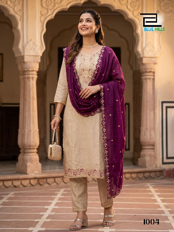 BLUE HILLS ADHIRA WHOLESALE READYMADE VECHITRA WITH WORK BIG SIZE TRENDING 3 PCS COMBO SET SUITS SUPPLIER