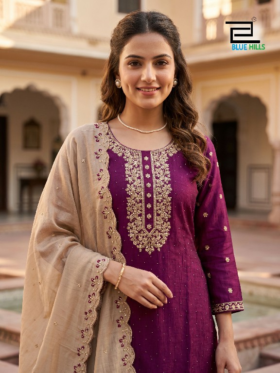 BLUE HILLS ADHIRA WHOLESALE READYMADE VECHITRA WITH WORK BIG SIZE TRENDING 3 PCS COMBO SET SUITS SUPPLIER