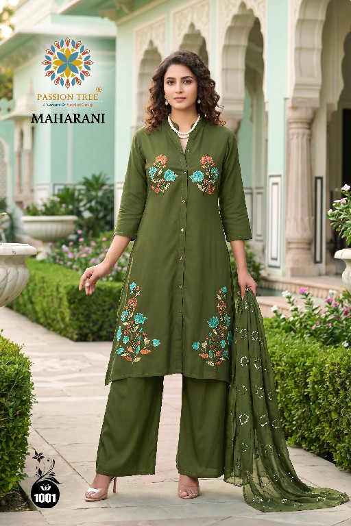 PASSION TREE MAHARANI VOL 1 WHOLESALE READYMADE ROMAN SILK BIG SIZE A LINE CUT 3 PCS SUITS EXPORTER
