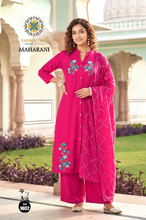 PASSION TREE MAHARANI VOL 1 WHOLESALE READYMADE ROMAN SILK BIG SIZE A LINE CUT 3 PCS SUITS EXPORTER