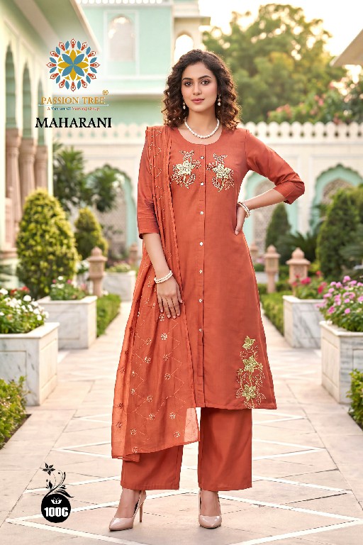 PASSION TREE MAHARANI VOL 1 WHOLESALE READYMADE ROMAN SILK BIG SIZE A LINE CUT 3 PCS SUITS EXPORTER