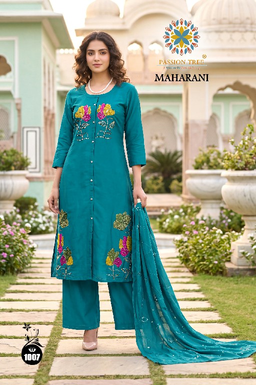 PASSION TREE MAHARANI VOL 1 WHOLESALE READYMADE ROMAN SILK BIG SIZE A LINE CUT 3 PCS SUITS EXPORTER