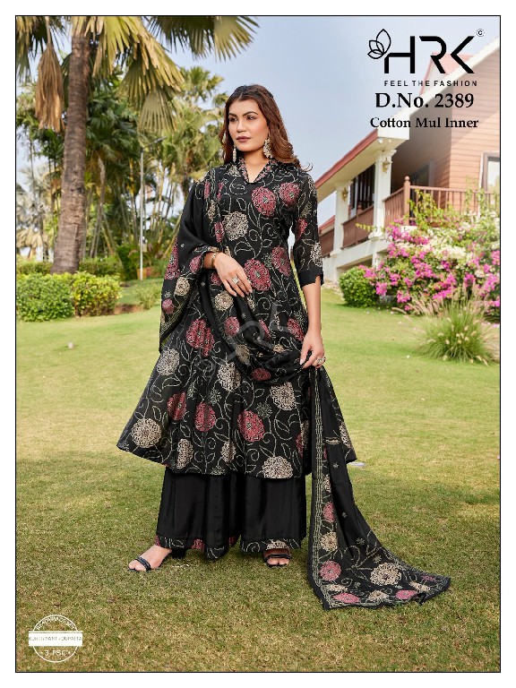 HRK D.NO 2389 WHOLESALE READYMADE SOFT MODAL EXCLUSIVE ANARKALI STYLE 3 PCS COMBO SET SUITS EXPORTER
