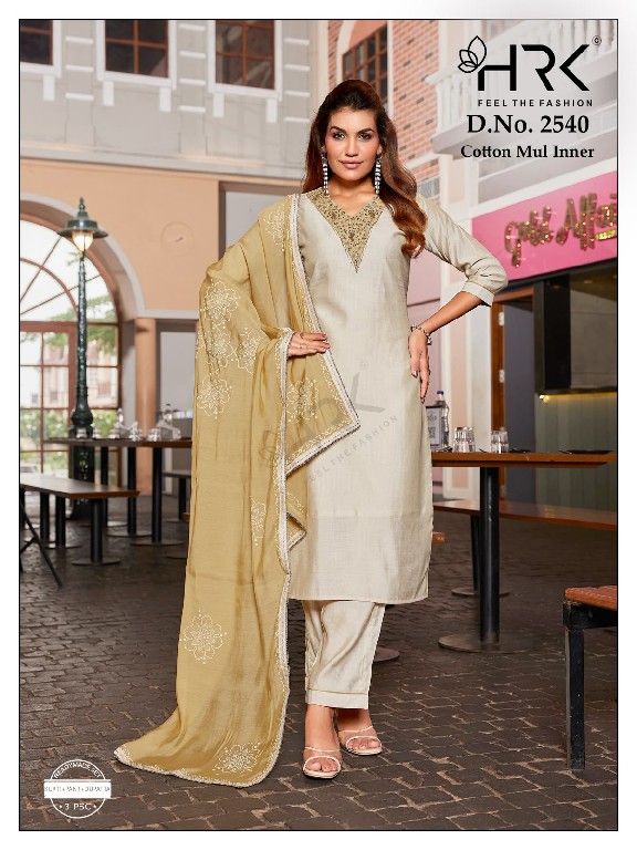 HRK D.NO 2540 WHOLESALE READYMADE FURTUNE SILK WITH HAND WORK 3 PCS COMBO SET SUITS FOR EXPORT