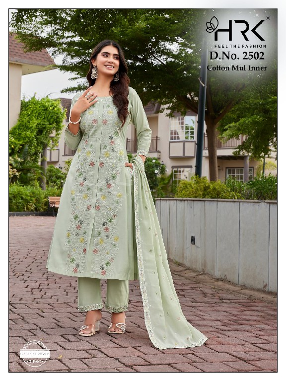 HRK D.NO 2502 WHOLESALE READYMADE MOON LIGHT CHANDERI ELEGANT LOOK 3 PCS COMBO SET SUITS EXPORTER