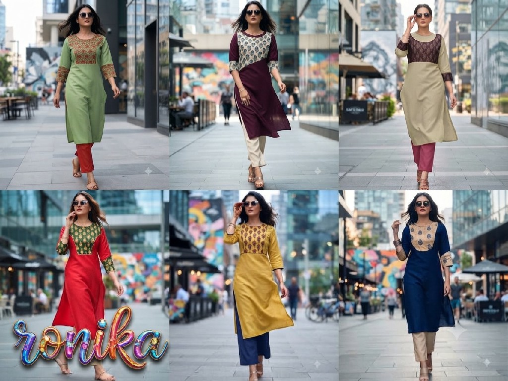 TEXTILEDEAL RONIKA WHOLESALE READYMADE FANCY WORK STYLISH KURTIS FOR WOMEN ONLINE