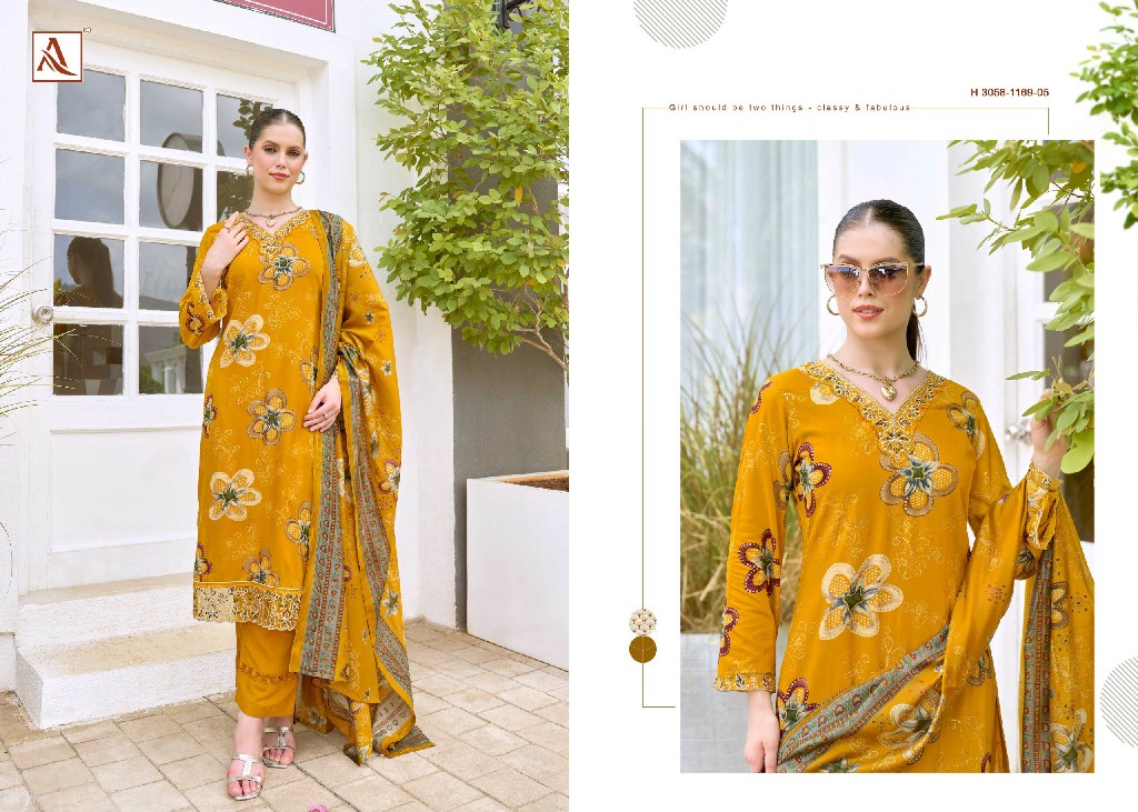 ALOK SUIT TURKISH VOL 19 WHOLESALE VISCOSE RAYON FANCY WORK UNSTITCH SALWAR SUITS SUPPLIER