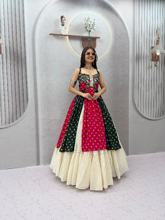 PRISHA CREATION D.NO PC-604 WHOLESALE READYMADE BANDHEJ PRINT NAVRATRI SPECIAL LEHENGA CHOLI FOR WOMEN ONLINE
