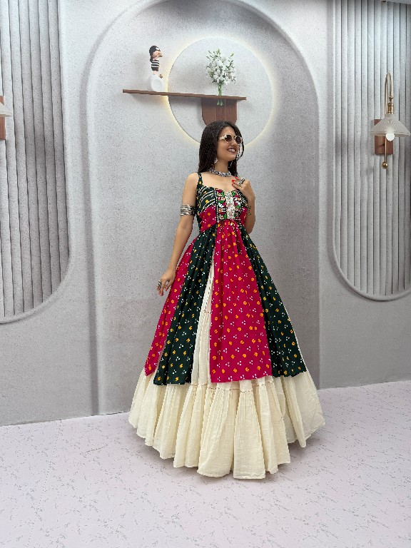 PRISHA CREATION D.NO PC-604 WHOLESALE READYMADE BANDHEJ PRINT NAVRATRI SPECIAL LEHENGA CHOLI FOR WOMEN ONLINE