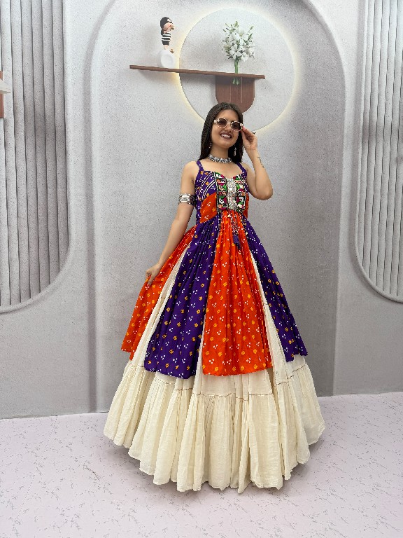 PRISHA CREATION D.NO PC-604 WHOLESALE READYMADE BANDHEJ PRINT NAVRATRI SPECIAL LEHENGA CHOLI FOR WOMEN ONLINE