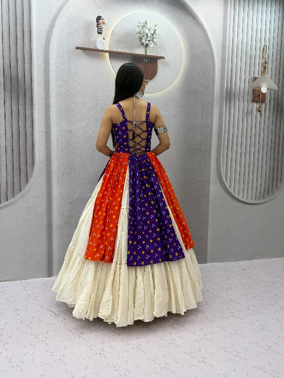 PRISHA CREATION D.NO PC-604 WHOLESALE READYMADE BANDHEJ PRINT NAVRATRI SPECIAL LEHENGA CHOLI FOR WOMEN ONLINE