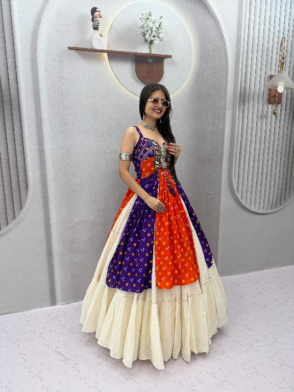 PRISHA CREATION D.NO PC-604 WHOLESALE READYMADE BANDHEJ PRINT NAVRATRI SPECIAL LEHENGA CHOLI FOR WOMEN ONLINE