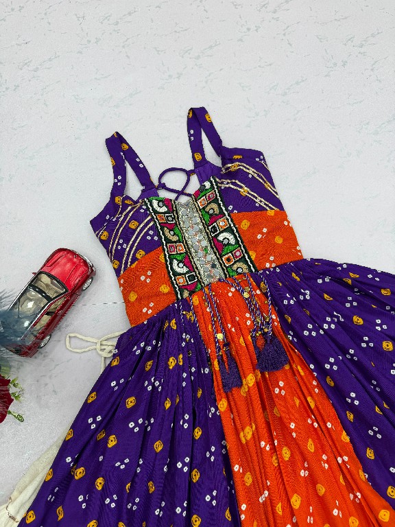 PRISHA CREATION D.NO PC-604 WHOLESALE READYMADE BANDHEJ PRINT NAVRATRI SPECIAL LEHENGA CHOLI FOR WOMEN ONLINE