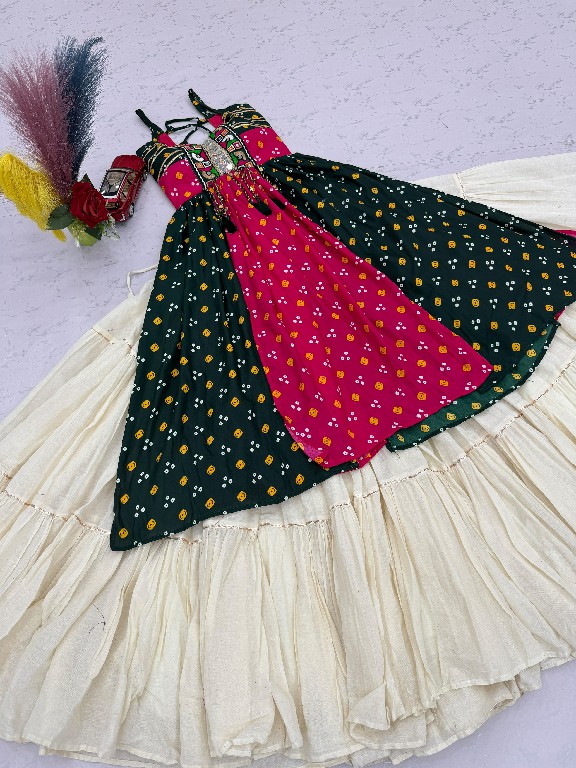 PRISHA CREATION D.NO PC-604 WHOLESALE READYMADE BANDHEJ PRINT NAVRATRI SPECIAL LEHENGA CHOLI FOR WOMEN ONLINE