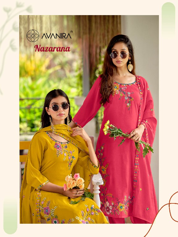 AVANIRA NAZARANA WHOLESALE READYMADE MAL CHANDERI CLASSIC FANCY 3 PCS COMBO SET SUITS EXPORTER