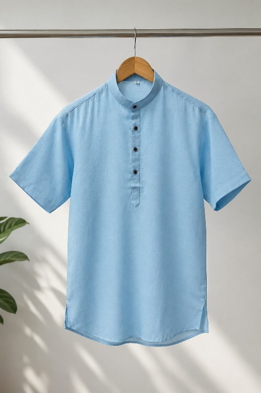 TEXTILEDEAL B-DESI 3.0 WHOLESALE READYMADE COTTON PRINTED REGULAR HALF SLEEVES SHORT KURTA FOR MEN ONLINE