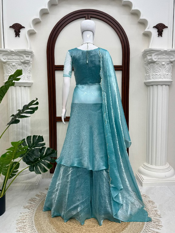 TEXTILEDEAL D.NO KD 1645 WHOLESALE READYMADE FENDY CRUSH DESIGNER FRONT SLIT ANARKALI 3 PCS SUITS EXPORTER