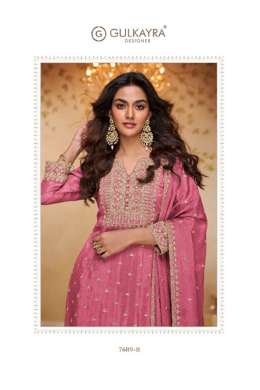 GULKAYRA DESIGNER ZEEYA WHOLESALE READYMADE REAL CHINON PARTY WEAR 3 PCS SUITS EXPORTER