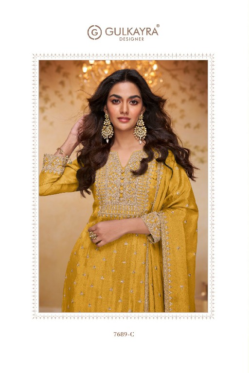 GULKAYRA DESIGNER ZEEYA WHOLESALE READYMADE REAL CHINON PARTY WEAR 3 PCS SUITS EXPORTER