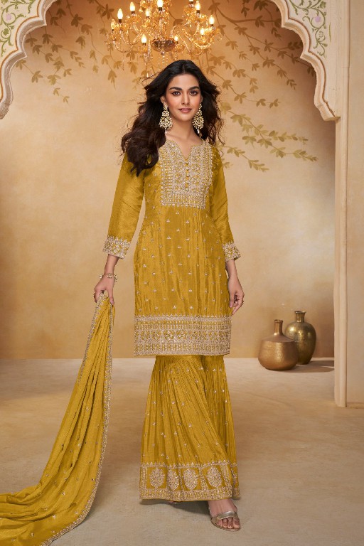 GULKAYRA DESIGNER ZEEYA WHOLESALE READYMADE REAL CHINON PARTY WEAR 3 PCS SUITS EXPORTER