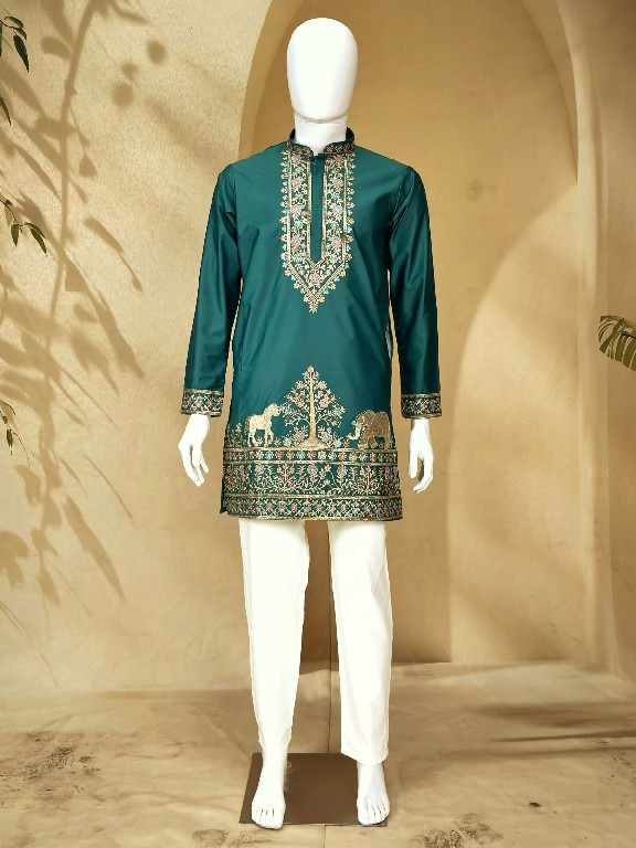 TEXTILEDEAL D.NO 414-A WHOLESALE READYMADE COACH SILK OCCASION WEAR KURTA WITH PANT FOR MEN SUPPLIER