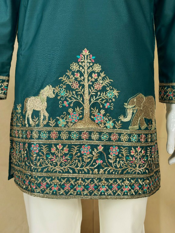 TEXTILEDEAL D.NO 414-A WHOLESALE READYMADE COACH SILK OCCASION WEAR KURTA WITH PANT FOR MEN SUPPLIER