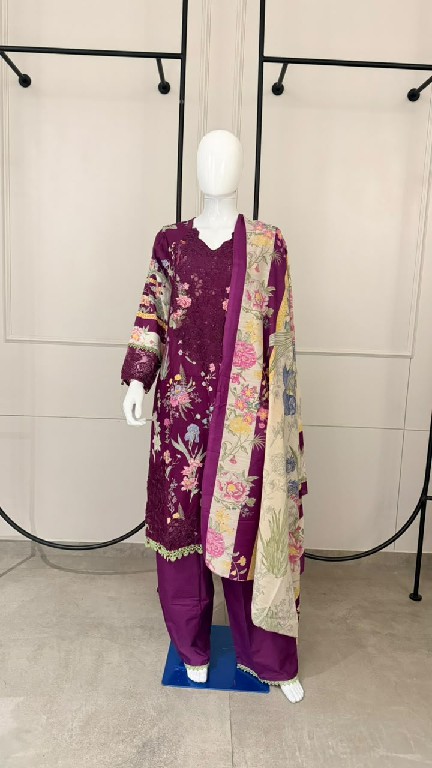 SHREE FABS ELAF SIGNATURE VOL 4 WHOLESALE COTTON FANCY PAKISTANI FULLY STITCHED 3 PCS SUITS SUPPLIER