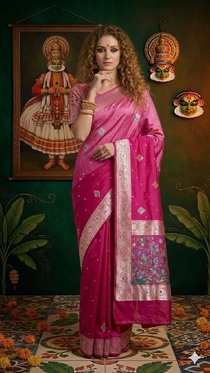 HYPNOTEX MINAXI WHOLESALE VISCOSE JACQUARD SILK ELEGANCE INDIAN SAREES FOR WOMEN ONLINE