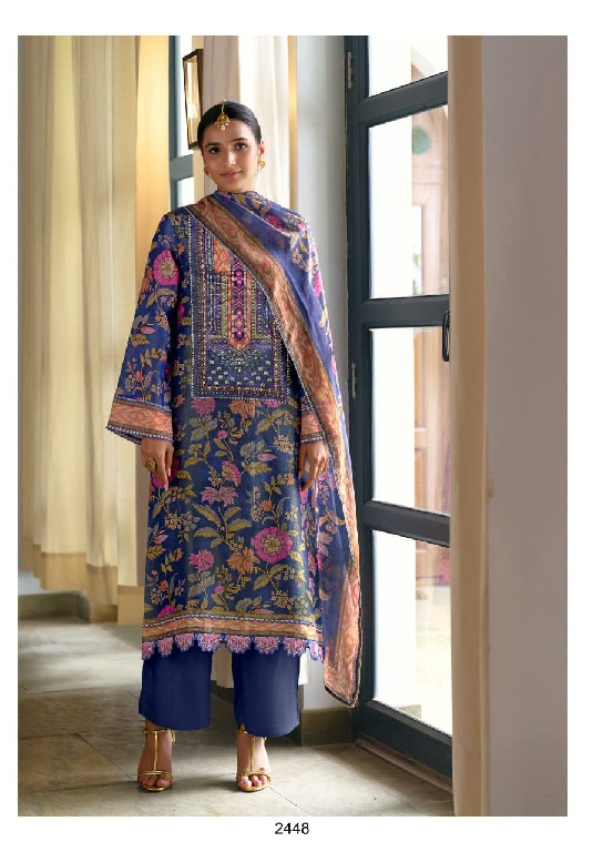 KIMORA SAJNA SAWARNA WHOLESALE PURE MUSLIN SHIMMER AMAZING DESIGN UNSTITCH SALWAR SUITS SUPPLIER