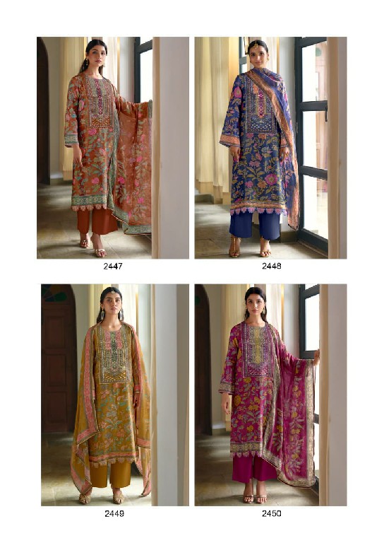 KIMORA SAJNA SAWARNA WHOLESALE PURE MUSLIN SHIMMER AMAZING DESIGN UNSTITCH SALWAR SUITS SUPPLIER
