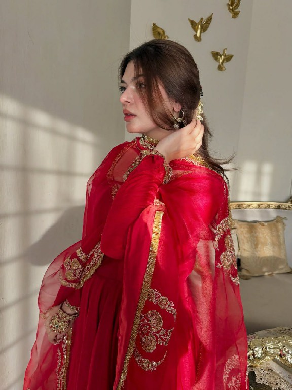 TEXTILEDEAL D.NO 6074 WHOLESALE READYMADE VICHITRA SILK PARTY WEAR ANARKALI 3 PCS SUITS EXPORTER