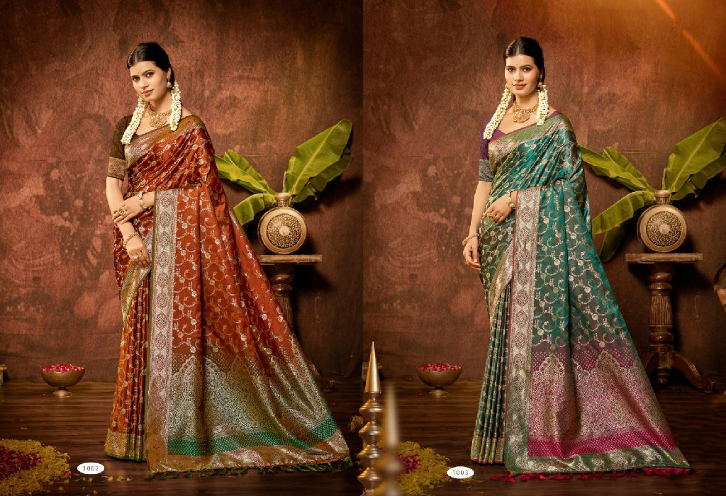 BUNAWAT SOUMYA VOL 2 WHOLESALE SATAN SILK FUNCTION WEAR INDIAN SAREES FOR WOMEN ONLINE