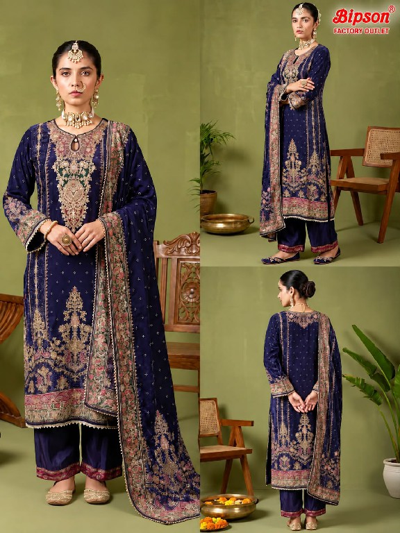 BIPSON D.NO 1 WHOLESALE READYMADE NATURAL CREPE ELEGANCE 3 PCS COMBO SET SUITS ONLINE