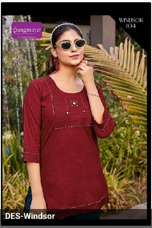 RANGMAYA WINDSOR WHOLESALE READYMADE COTTON WITH WORK STYLISH LOOK SHORT TOPS FOR WOMEN ONLINE