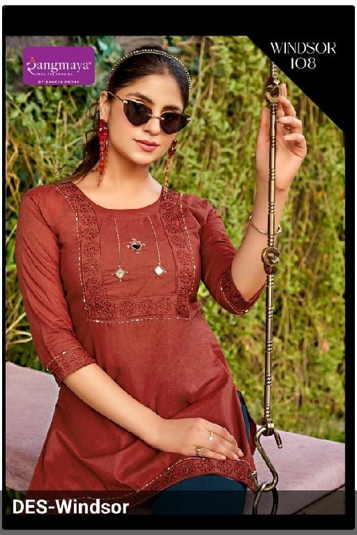 RANGMAYA WINDSOR WHOLESALE READYMADE COTTON WITH WORK STYLISH LOOK SHORT TOPS FOR WOMEN ONLINE