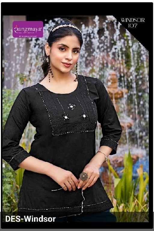 RANGMAYA WINDSOR WHOLESALE READYMADE COTTON WITH WORK STYLISH LOOK SHORT TOPS FOR WOMEN ONLINE