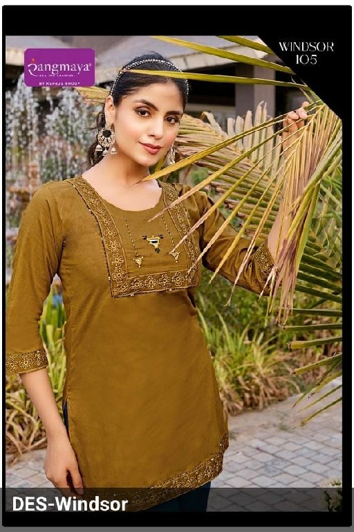 RANGMAYA WINDSOR WHOLESALE READYMADE COTTON WITH WORK STYLISH LOOK SHORT TOPS FOR WOMEN ONLINE