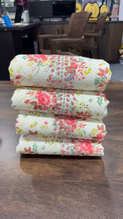 RAMSHA D.NO 1404 WHOLESALE READYMADE COTTON WITH WORK BEAUTIFUL 3 PCS SUITS SUPPLIER