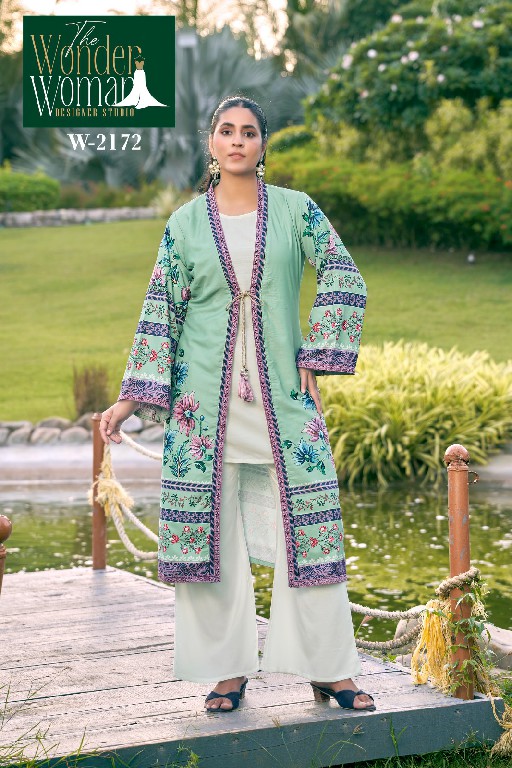 WONDER WOMAN D.NO 2172 WHOLESALE READYMADE VISCOSE RAYON ELEGANT SHRUG STYLE COMBO CORD SET FOR EXPORT