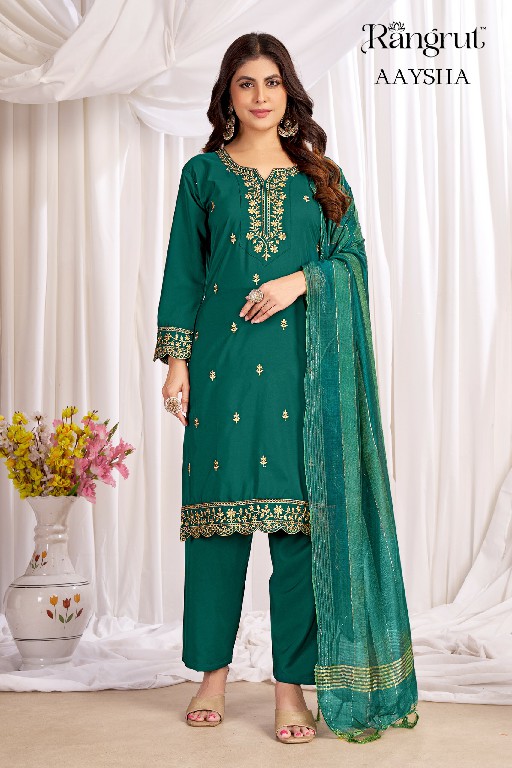 RANGRUT AAYSHA WHOLESALE READYMADE MALAI CRAPE BIG SIZE AMAZING 3 PCS SUITS EXPORTER