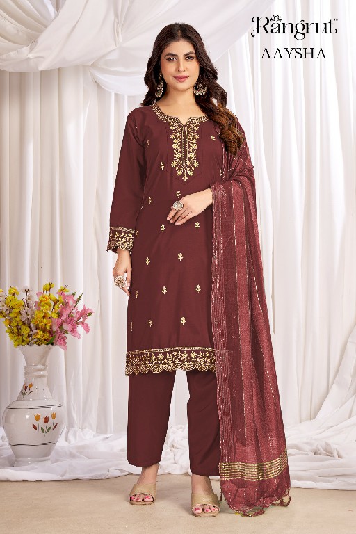 RANGRUT AAYSHA WHOLESALE READYMADE MALAI CRAPE BIG SIZE AMAZING 3 PCS SUITS EXPORTER