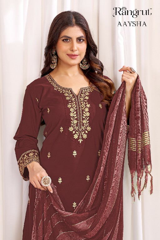 RANGRUT AAYSHA WHOLESALE READYMADE MALAI CRAPE BIG SIZE AMAZING 3 PCS SUITS EXPORTER