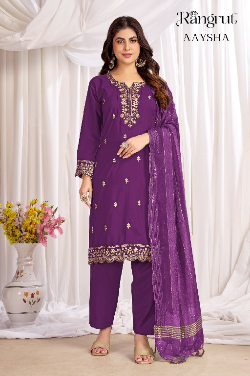 RANGRUT AAYSHA WHOLESALE READYMADE MALAI CRAPE BIG SIZE AMAZING 3 PCS SUITS EXPORTER