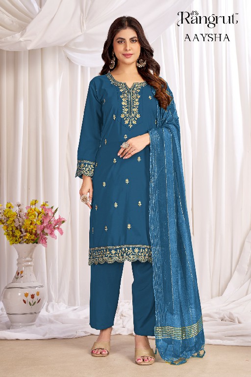 RANGRUT AAYSHA WHOLESALE READYMADE MALAI CRAPE BIG SIZE AMAZING 3 PCS SUITS EXPORTER