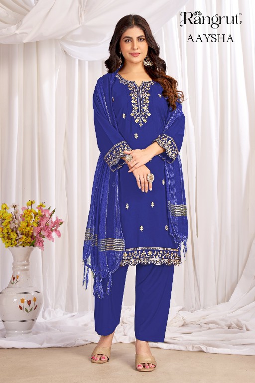 RANGRUT AAYSHA WHOLESALE READYMADE MALAI CRAPE BIG SIZE AMAZING 3 PCS SUITS EXPORTER